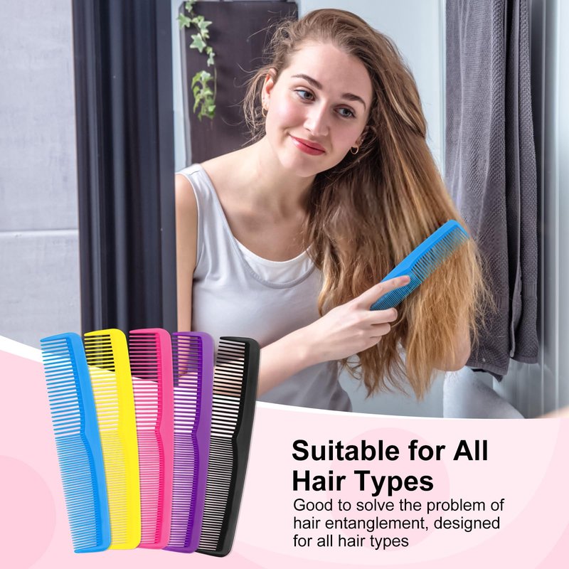 200pcs Plastic Colorful Combs in Bulk, Individually Wrapped, Double Tooth Hair Pocket Comb, for Homeless, Charity, Hotel, Travel, Airbnb, Home, Shelter