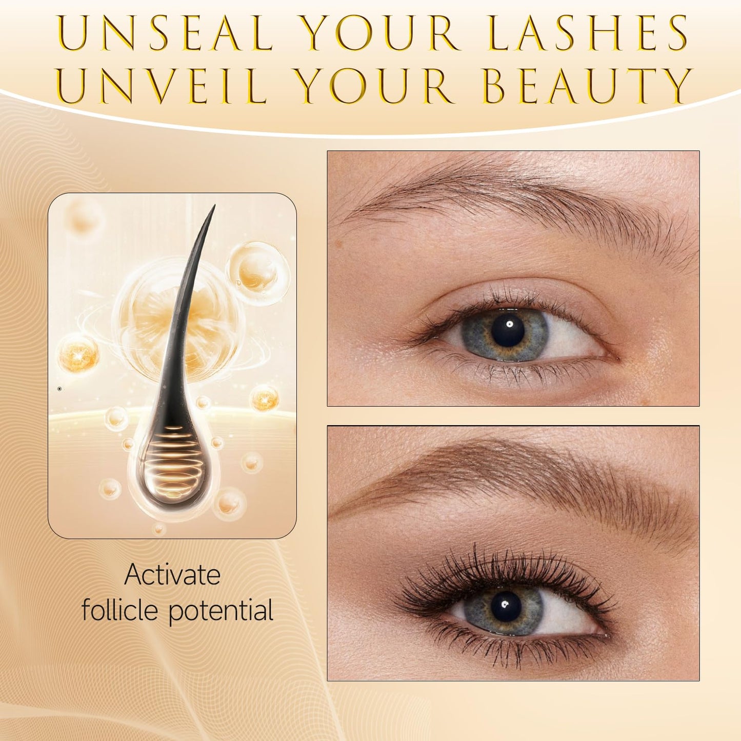 Eyelash Growth Serum – 15 Plant Extracts for Longer Lashes, Natural Beauty Enhancement,eye lash serum growth