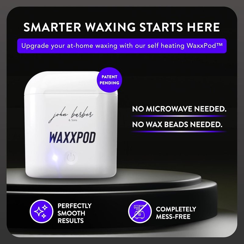 WaxxPod™ Nose Hair & Ear Hair Remover - USB Waxing Kit with 24 Wax Sticks for Easy Grooming