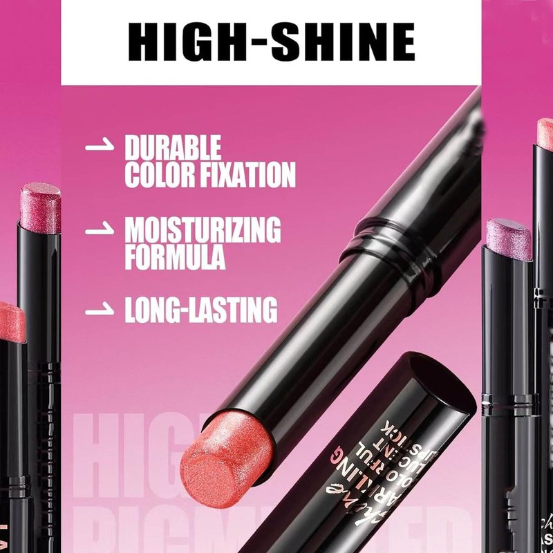Metiplou Purple Lipstick For Women Matte Nude Glitter Highly Pigmented Moisturizing Lip stick Hypoallergenic Waterproof Long Lasting Lipsticks Quick Makeup Lightweight Portable # 03