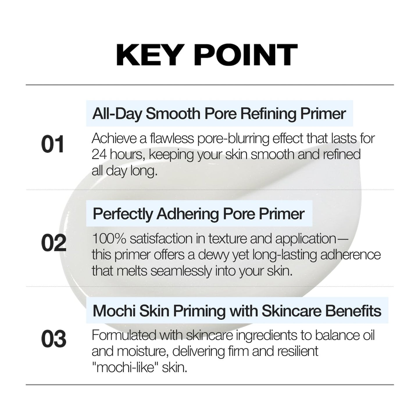 VIDIVICI Skin Illumination Mochi Primer 1.05 fl oz | K-Beauty Pore Blurring & Serum-Like Makeup Primer with 84% Skincare Ingredients, Pearl Soft Focus Effect, Hydrating & Makeup Gripping Base