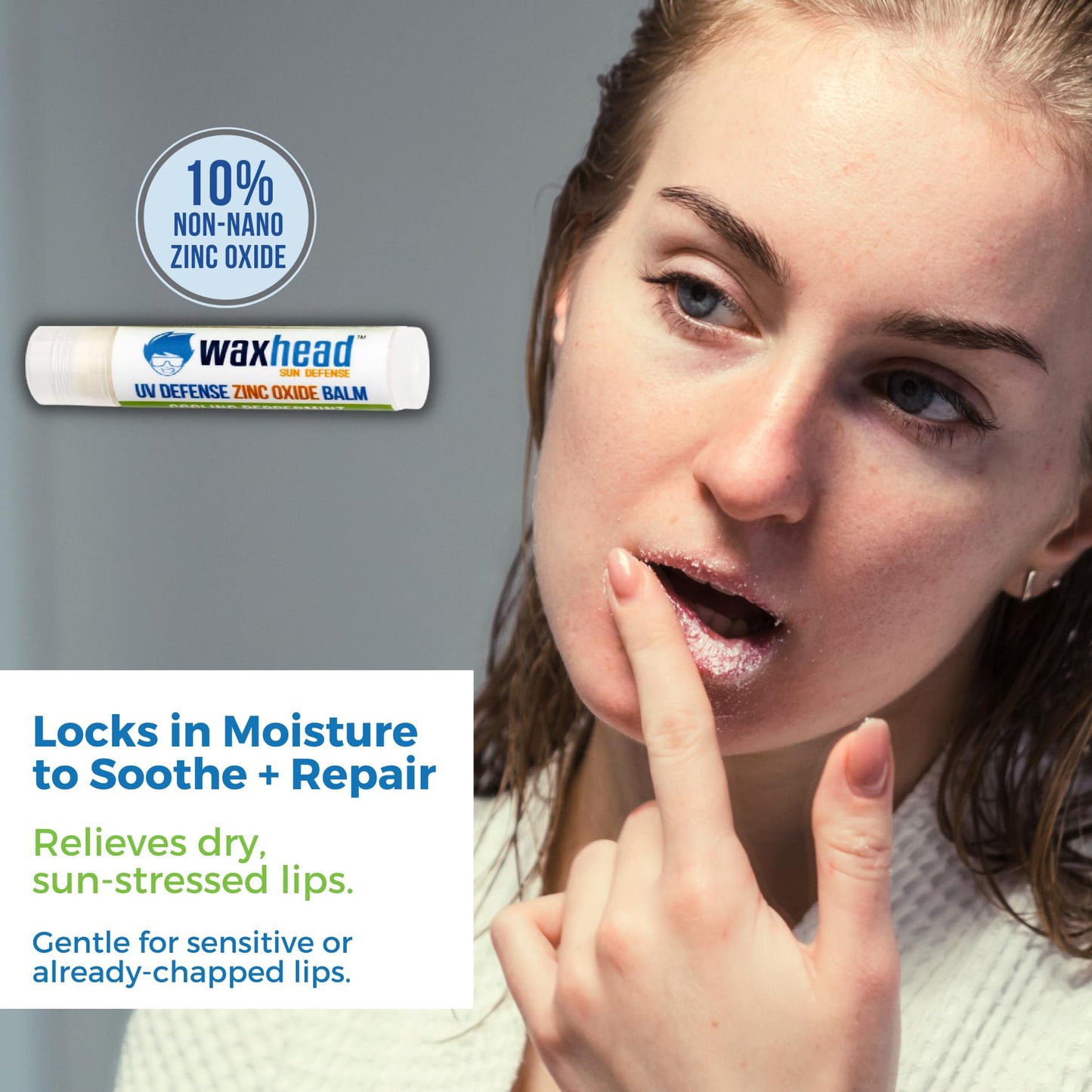 Waxhead Zinc Oxide Lip Balm SPF – Lip Sunscreen Chapstick with Non Nano Zinc Oxide, Mineral Sun Protection for Sensitive Skin, Kids & Adults, Reef-Safe (Mint 4 Pack)