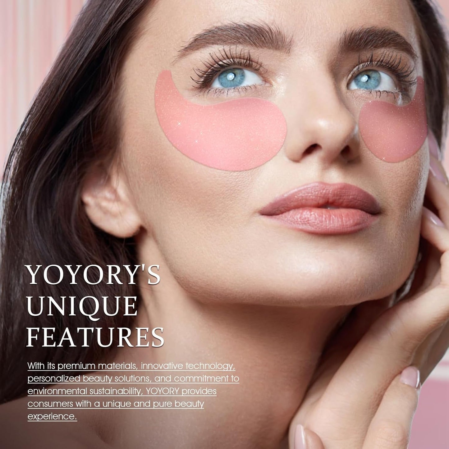 Under Eye Patches - Collagen & Hyaluronic Acid Treatment for Dark Circles, Puffiness & Fine Lines | 60 Pcs, Pink