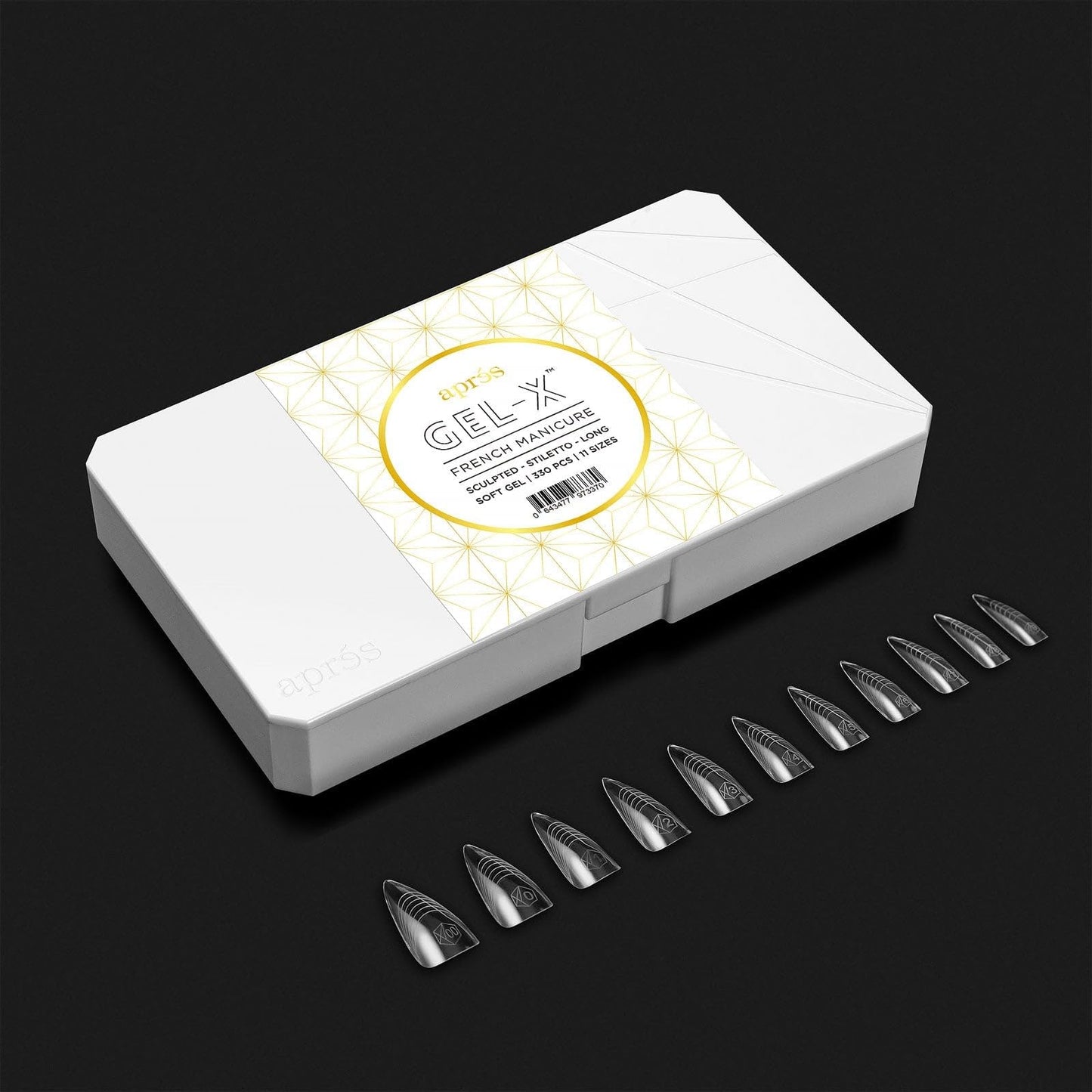 French Gel-X® Natural Round Medium Box of Tips | 330 Gel-X Soft Gel Tips | Premium Quality | 11 Sizes 00-9