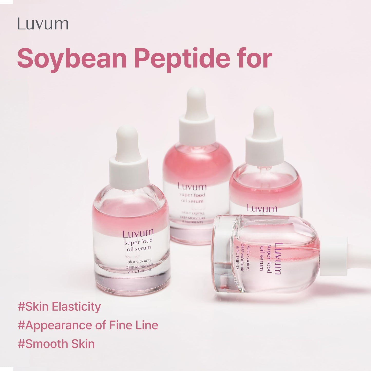 LUVUM Slow Aging Super Food Oil Serum, Peptide Essence, 30% Moisture Oil, 1.01 fl. oz