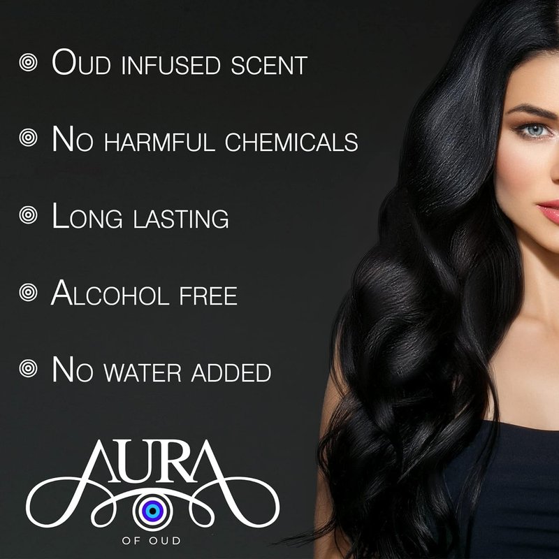 Amira Hair Fragrance - Pure Jasmine & Amber Oil Perfume for Women | Alcohol-Free, Light Oud Scent