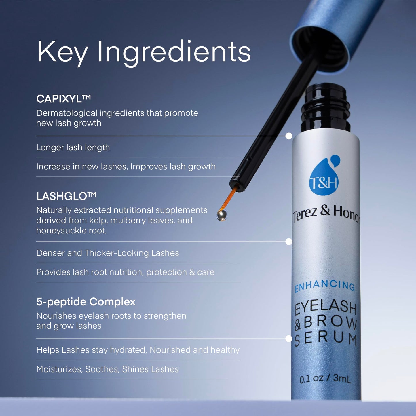 Advanced Enhancing Eyelash Growth Serum and Eyebrow Growth Serum Set for Thicker Lashes and Brows, Longer, Fuller