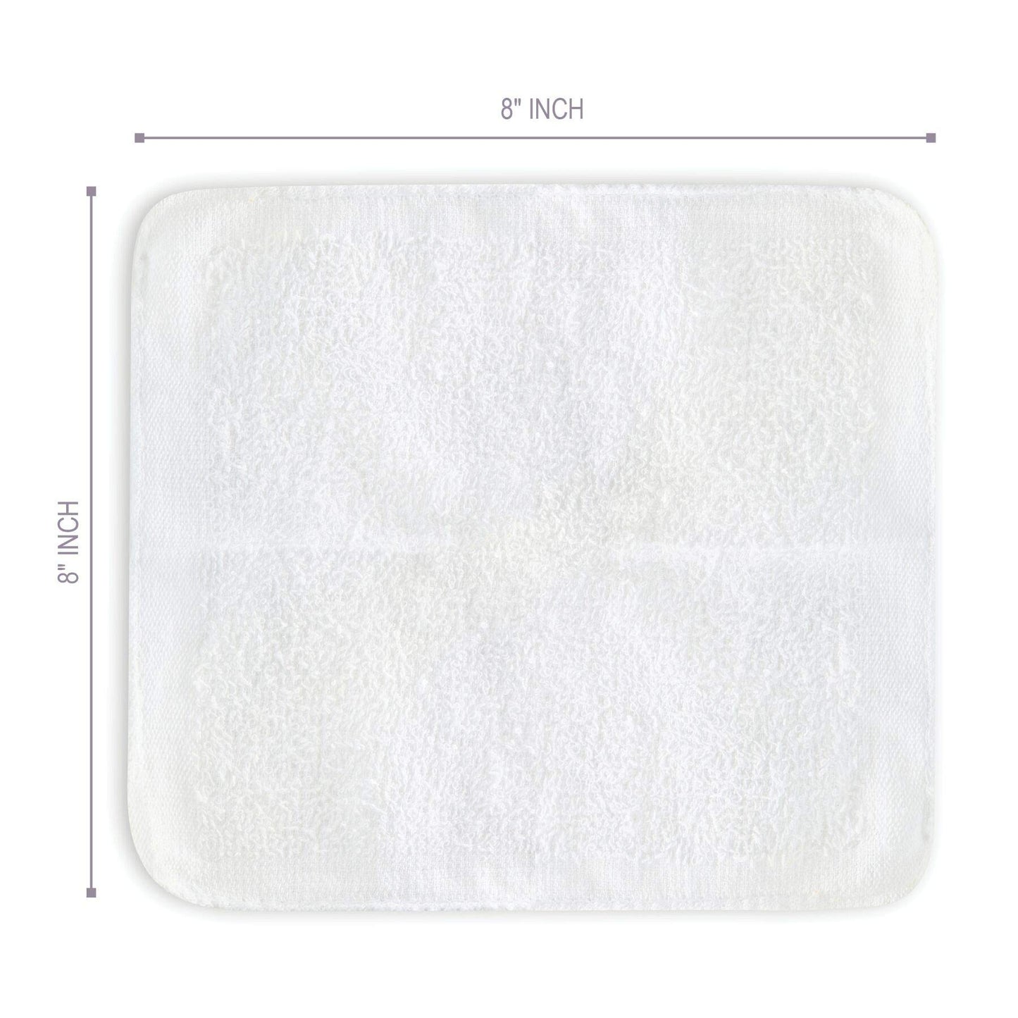 FabbPro Oshibori Moist Terry Cotton Refreshment Towels (25 Pack, 8 x 8 Inches) - White Scented Pre-moistened Essential Oil Infused Towel to Use Hot or Cold - Lemon Scent