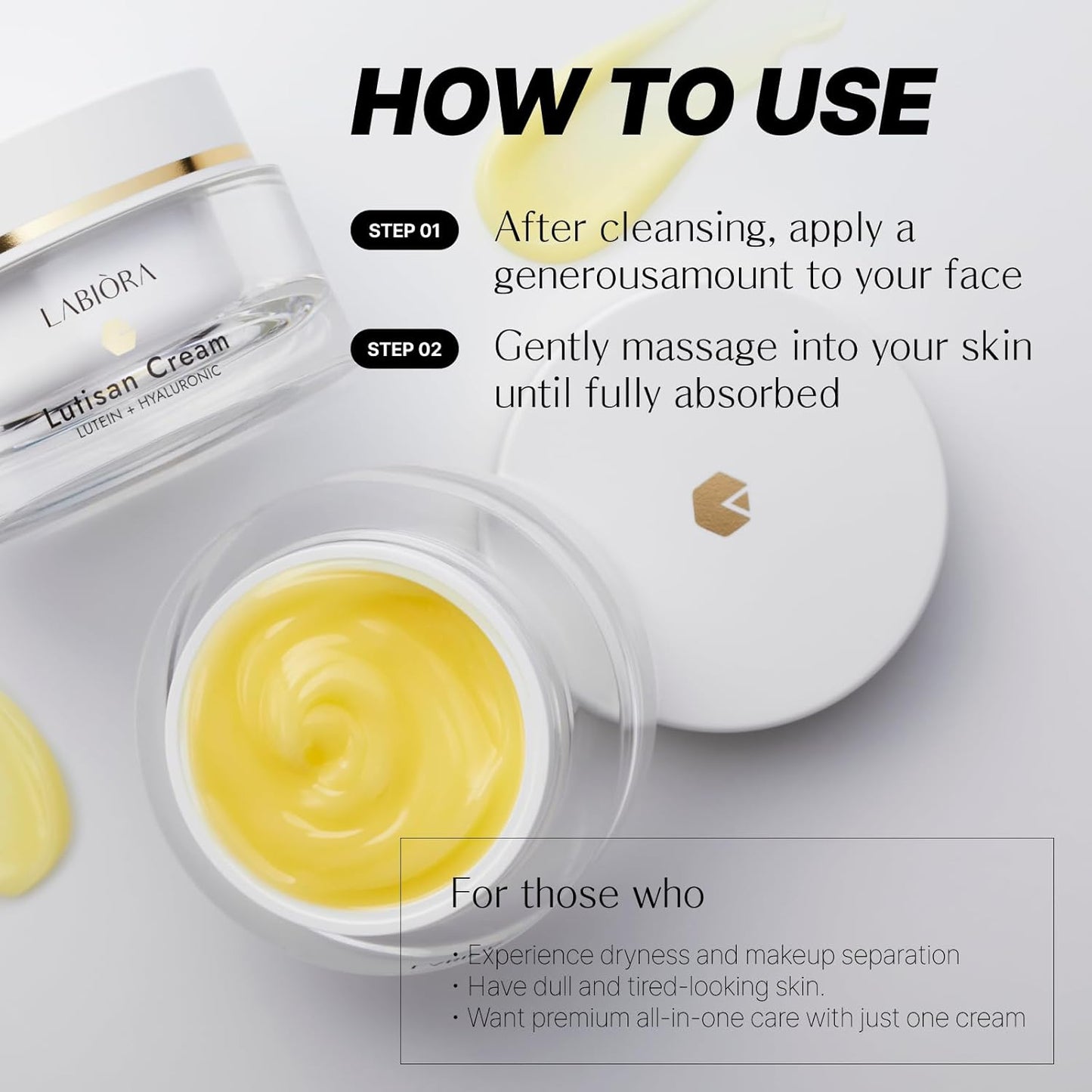 Lutisan Facial Moisturizer - Lutein & Niacinamide Daily Cream for Hydration & Soothing Care | 1.69 fl. oz (50ml)