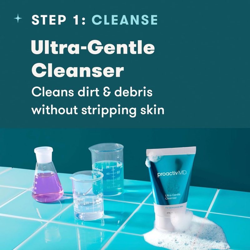 Proactiv MD Acne Treatment Kit - 3-Step Routine with Ultra-Gentle Cleanser, Adapalene Gel & Moisturizer | 30-Day Supply
