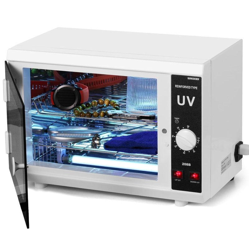 12L Extra-Large UV Light Nail Tool Cleaning Machine - Dual UVC Lamps with Timer for Salon & Spa