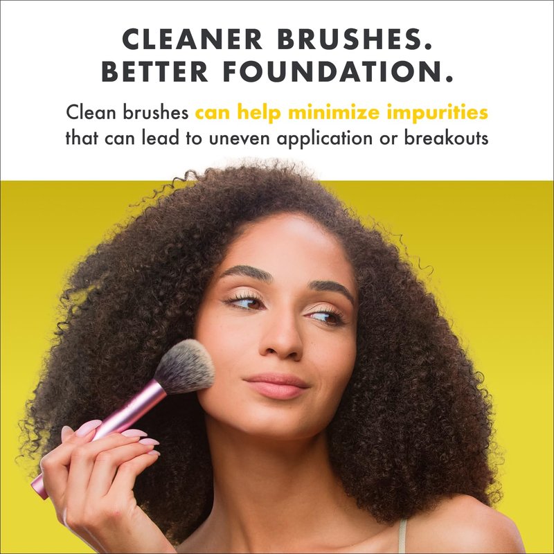Cinema Secrets Original Makeup Brush Cleaner Kit - Professional Cleanser + Cleansing Tin for Makeup Brushes - Quick-Drying, Rinse-Free Formula - Removes Stubborn Waterproof Make Up - Lemon (8 fl oz)