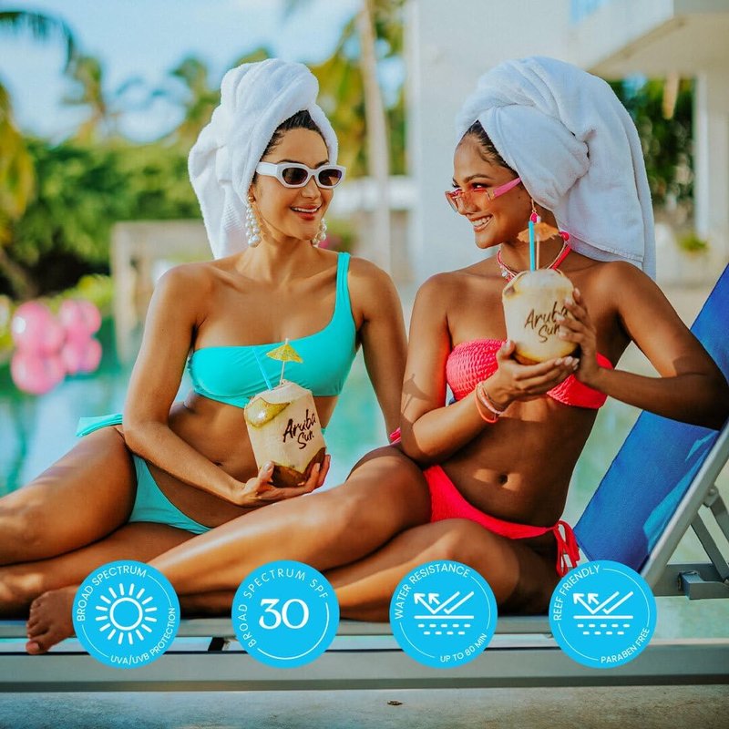 Aruba Sun SPF 30 Sunscreen Lotion 16oz 2-Pack - Reef Act Compliant no 67 Octinoxate & Oxybenzone Free - Sun Screen Broad Spectrum UVA/UVB - Sunscreen Waterproof and Non-Greasy