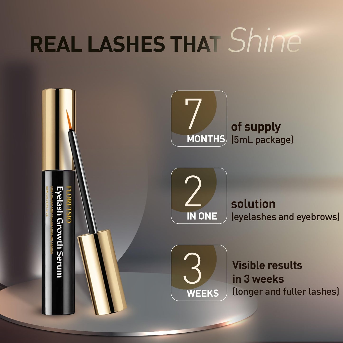 Eye Lash Serum for Eyelash -Rapid Growth Advanced Eye Lash Serum With Irritation-Free Formulate for Natural Lashes and Eyebrows
