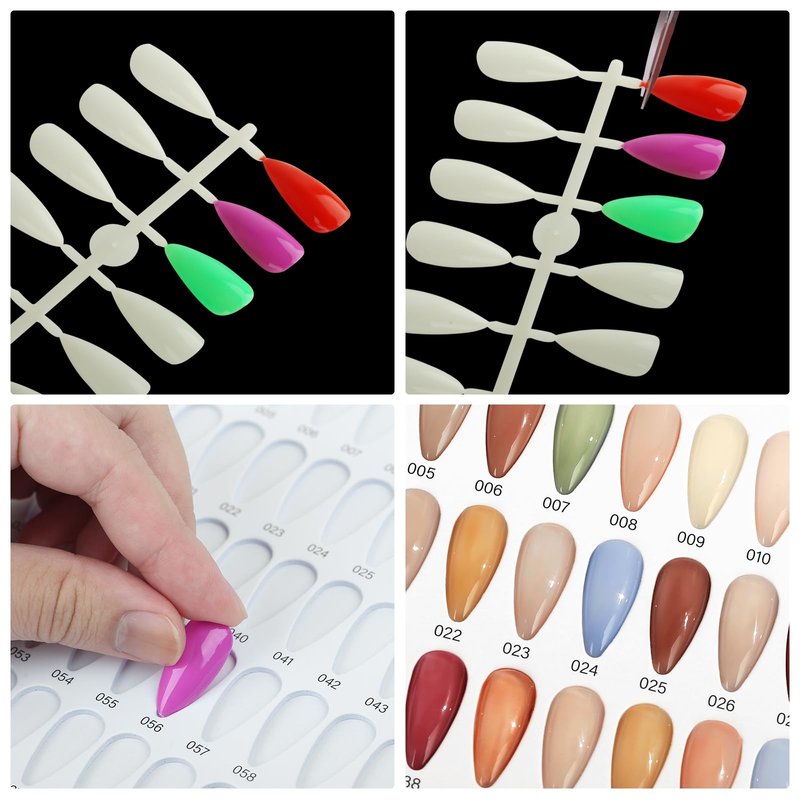 C12rtive 216 Nail Swatch Book,Professional Nail Polish Chart Book with 240 Practice Tips & 1-300 Number Labels, Pre-Numbered Slots,Perfect for Salons and Home Use(Marble)