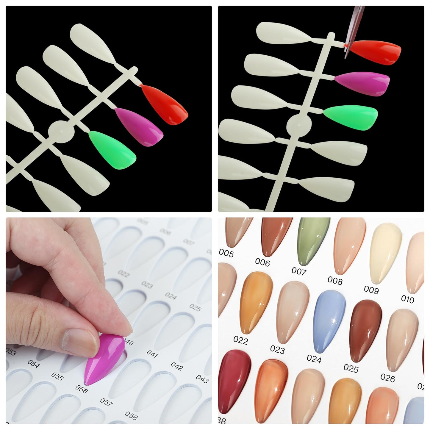 C12rtive 320 Nail Swatch Book,Professional Nail Polish Chart Book with 360 Practice Tips & 1-400 Number Labels, Pre-Numbered Slots,Perfect for Salons and Home Use(Marble)