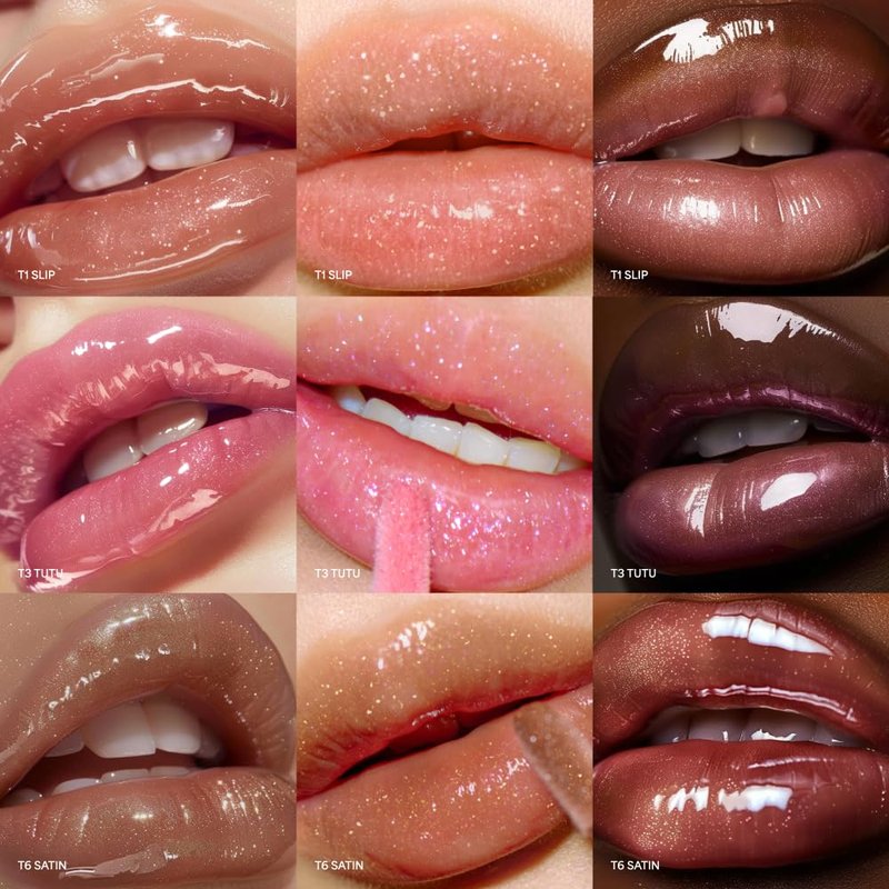 ENTROPY MAKEUP Tulle Lip Gloss, Lightweight 3D Pearl Shimmer, Ultra-Gloss High Shine, Non-Sticky Moisturizing Lip Gloss with Peptide Complex, Voile