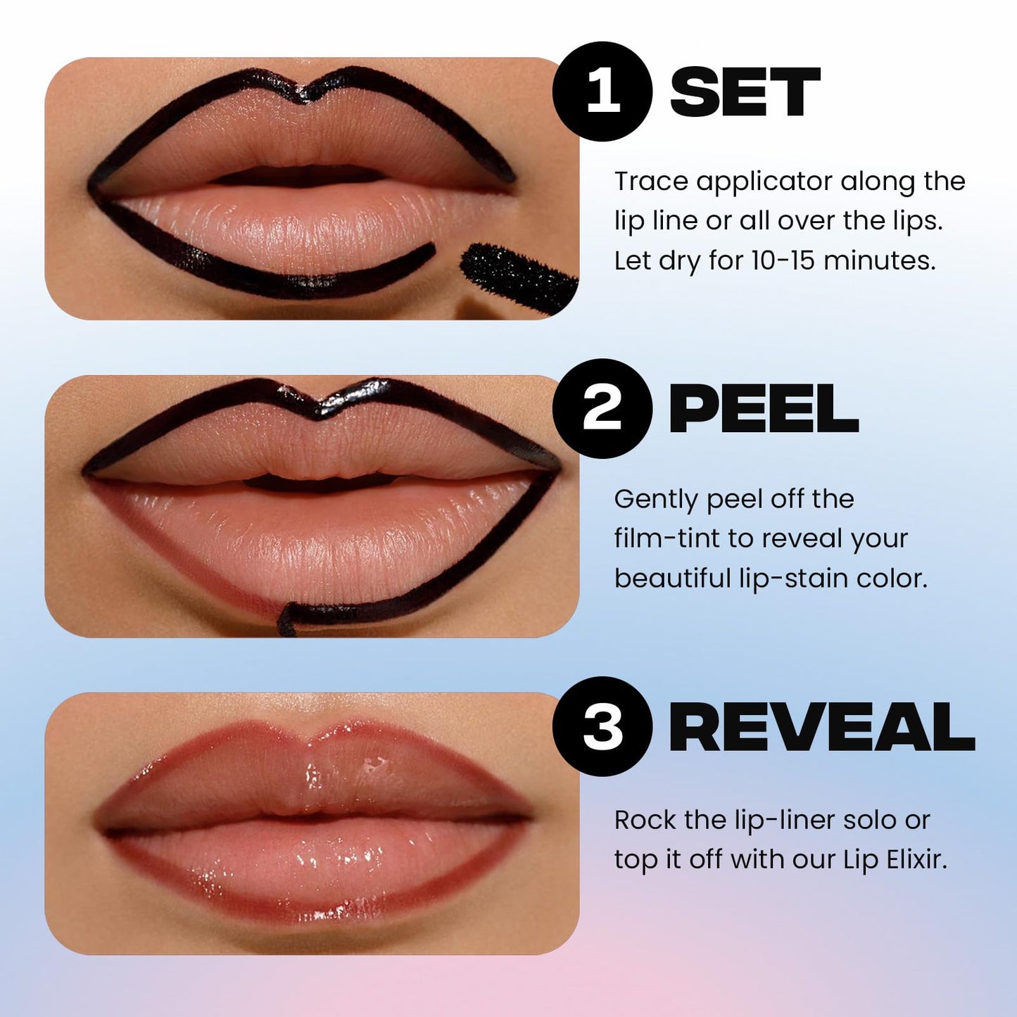 Sacheu Blushberry Bundle — High Pigment, Buildable, Long Lasting Luminous Glow in a Lightweight, Dewy Finish — Includes Lip Liner, Lip Elixir, & Cheek STAY-N