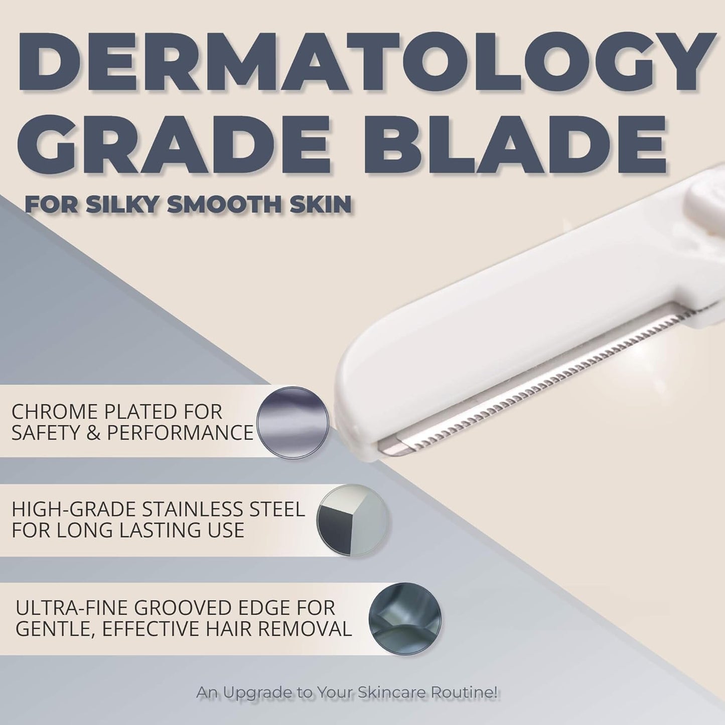 Dermaplaning Tool Set - 9 Count Face Razor with Smooth Glide Exfoliating Oil | Gentle Skin Care Essentials
