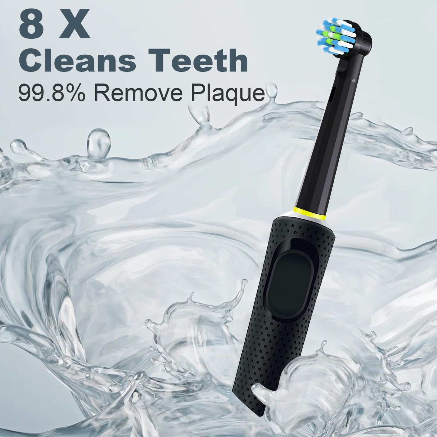 Replacement Toothbrush Heads Compatible with Oral B Braun Pro 1000/Genius X/Smart 1500, Brush Heads Refill Compatible with Oral B for Teeth and Gums Care (12 Black)