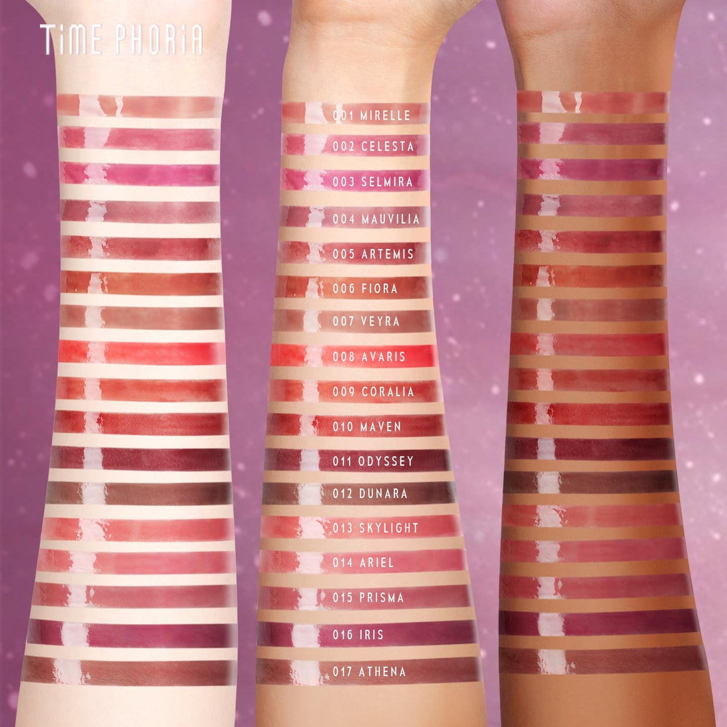 TIMEPHORIA Lunara Frost 3D Lip Gloss, 011 Odyssey - Wine Red, High-Shine Glossy Finish, Juicy Pigment Lip Gloss with 3D Plumping Effect, 24H Hydration with Hyaluronic Acid, Non-Sticky Cushiony Gel