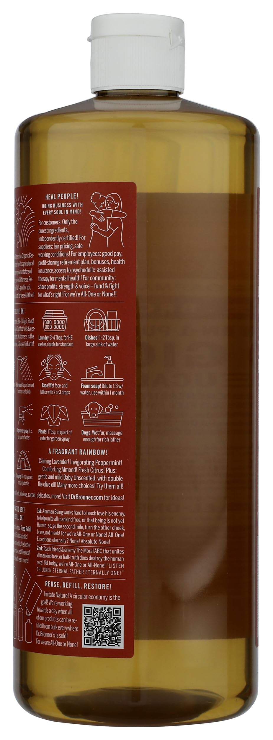 Dr. Bronner's Eucalyptus Liquid Castile Soap, 32 FZ