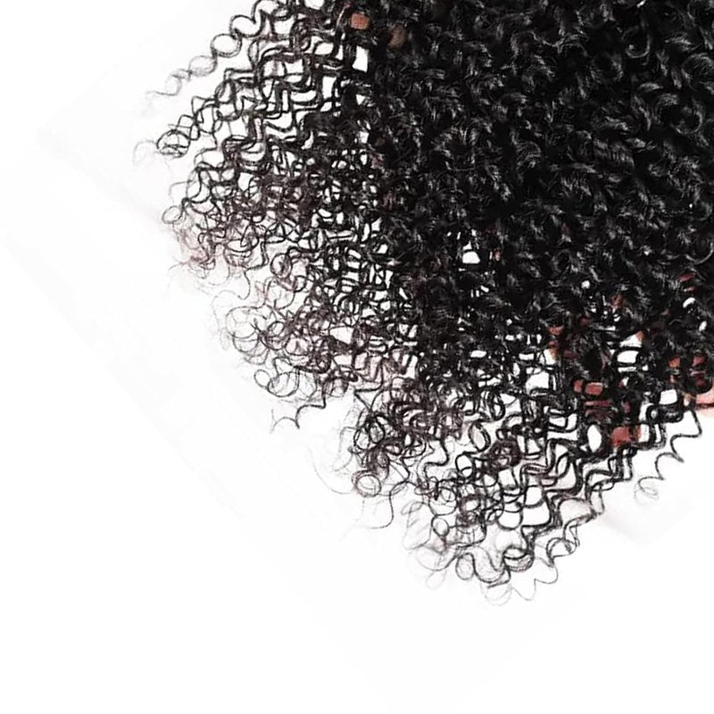 Kinky Curly Human Hair Bundles - Unprocessed Brazilian Virgin | 8-10-12 Inch Double Weft Extensions