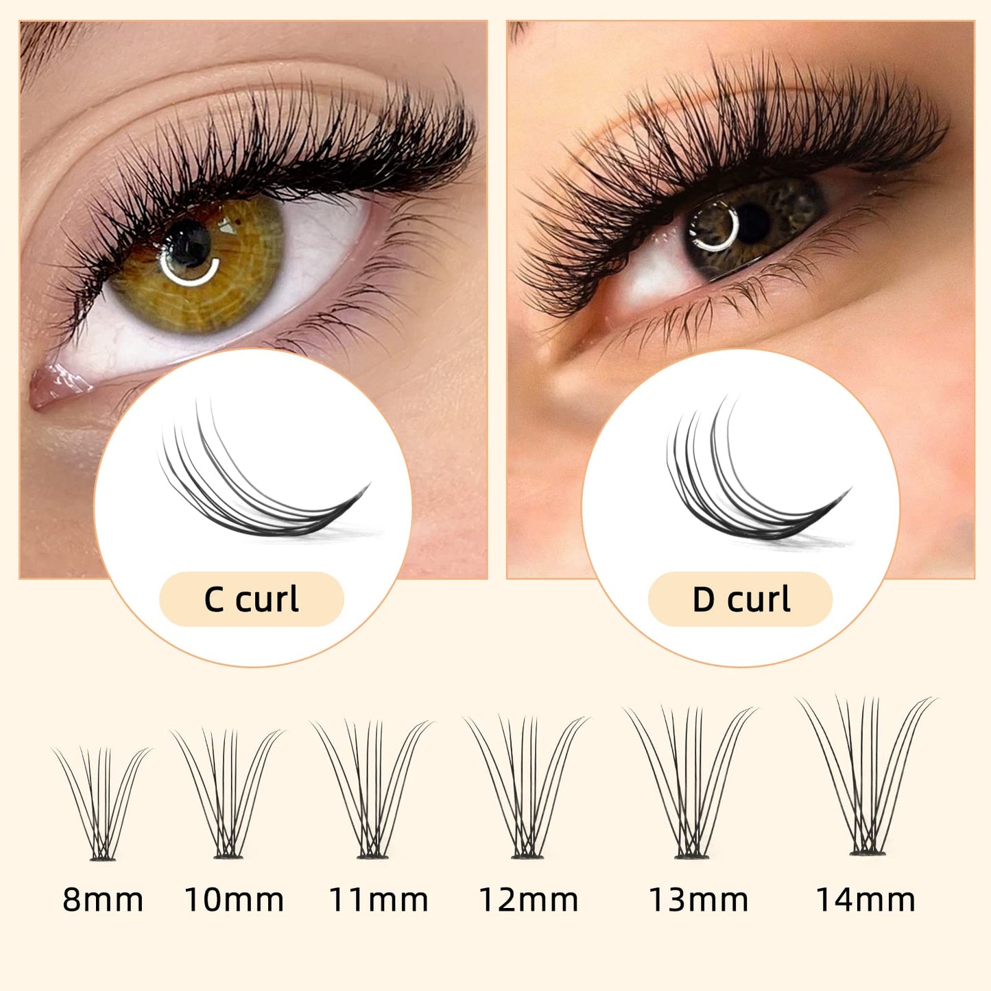 QUEWEL DIY Lash Extension Kit 240 Pcs Lash-Clusters-Kit, Eyelash Clusters Applicator Tool, Super Hold Cluster Lashes Bond and Seal, Clusters Eyelash Glue Remover Easy to Use at Home(10D+20D)