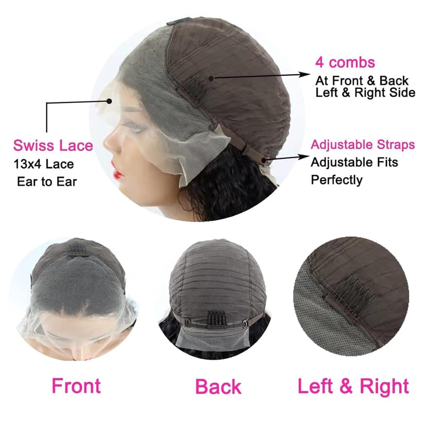 Short Bob Wigs Human Hair - 13x4 Lace Front Pre-Plucked Body Wave Wig for Black Women | 10 Inch Glueless Style