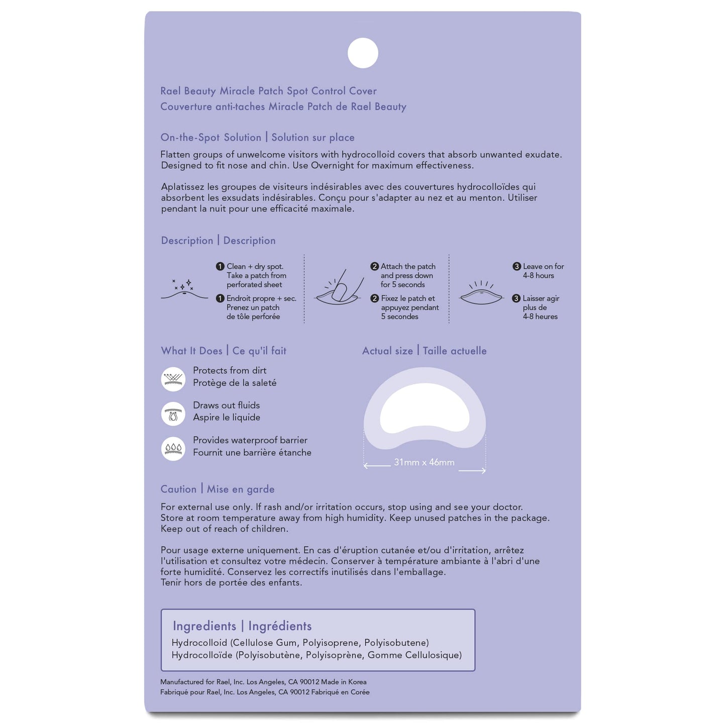 Rael Miracle Bundle - Large Spot Control Cover (10 Count), Overnight Spot Cover (104 Count)