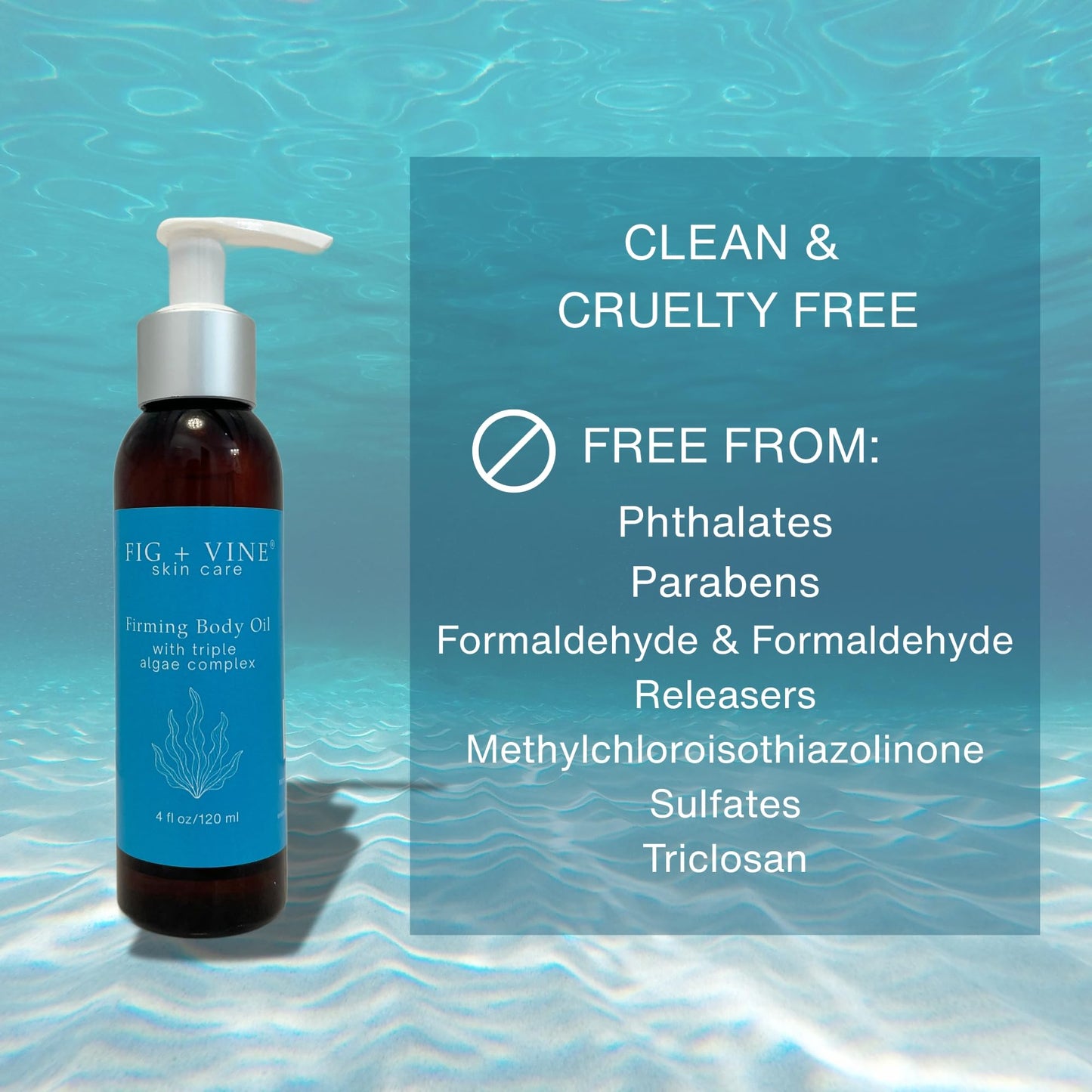 Firming Body Oil Serum with Triple Algae Complex | Non Greasy, Fast Absorbing Moisturizer with Vitamin C, E, Jojoba, Castor for Firming & Brightening | Pistachio, Caramel, Vanilla Scented Body Oil