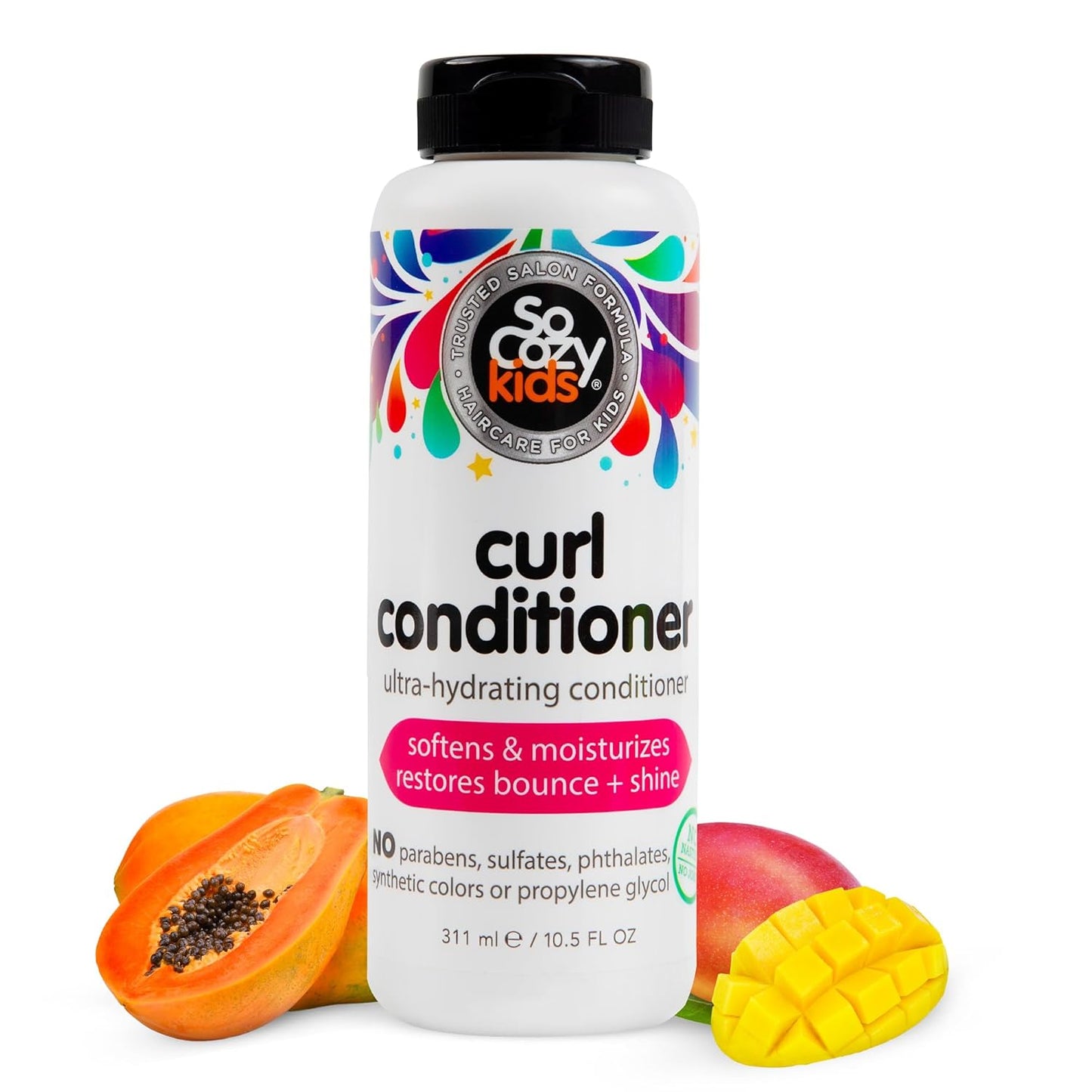 SoCozy Curl Conditioner for Kids - Softens & Restores Bounce | Sweet-Crème, 10.5 Fl Oz