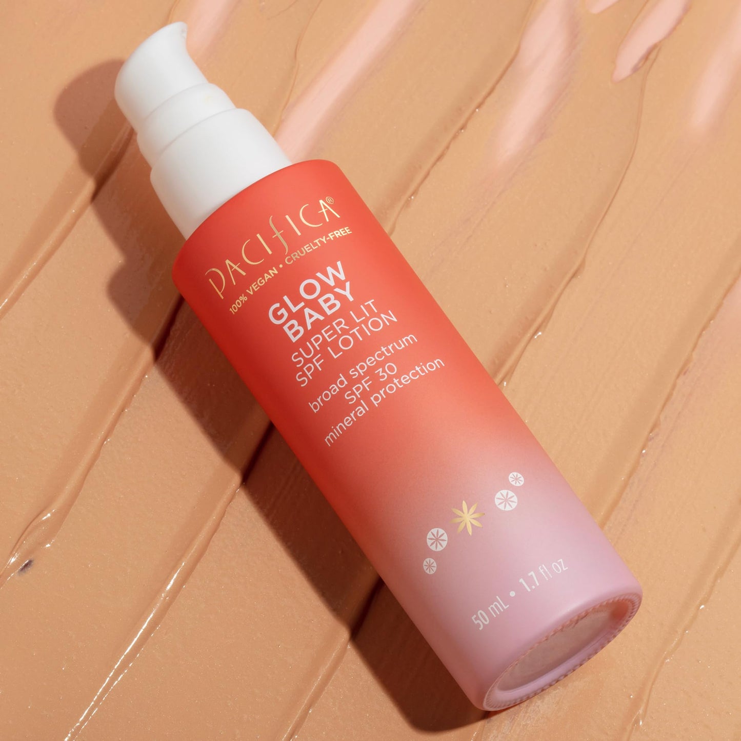 Pacifica Beauty Glow Baby Super Lit SPF 30 Lotion, Skincare, Broad Spectrum, UVA/UVB Sun Protection, Zinc Oxide, Mineral Sunscreen, Face Lotion, Tinted Moisturizer, Vegan, 1.7 fl oz (1 Count)
