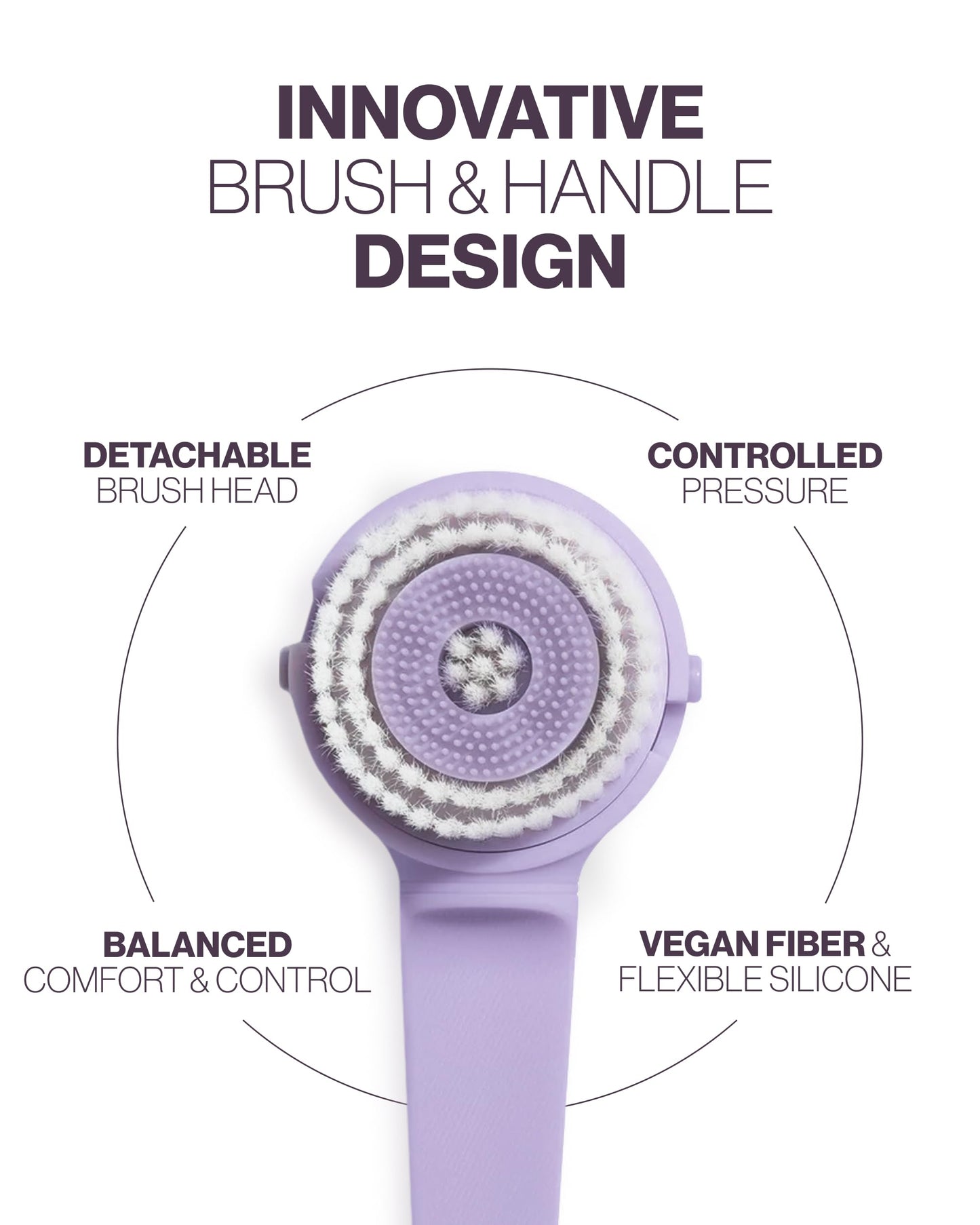 Anisa Beauty Cleansing Brush | Gentle Facial Exfoliator with Soft Synthetic Fibers & Flexible Silicone for Deep Cleansing | Vegan & Cruelty-Free