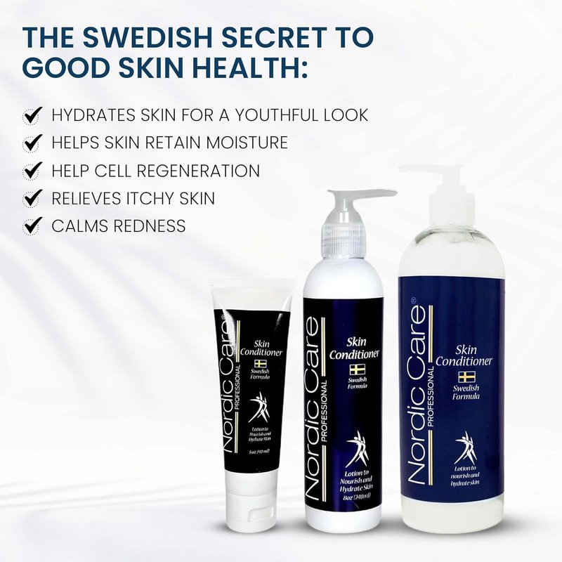 Nordic Care Skin Conditioner Lotion - Shea Butter Body Lotion for Dry, Itchy Skin | 16 oz | Paraben-Free, Macadamia Oil & Urea