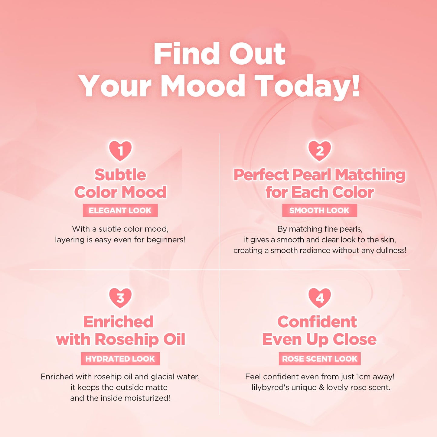 lilybyred Luv Beam Cheek | Heart-Shaped Korean Powder Blush, Soft Matte Finish with Subtle Shimmer, Blendable & Buildable, Lightweight & Long-Lasting, Natural Flush, 0.16 oz. (03 Flush Orange)