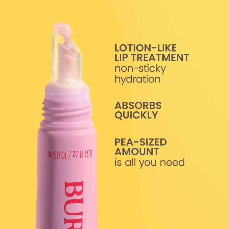 Burt’s Bees Lip Milk, Daily Lip Moisturizer, Sweet Strawberry, Vitamin Enriched Moisturizing Lip Balm with Almond Milk and Jojoba Oil, Hydrating for Softer Lips, 1 Tube, 0.34 Fl Oz