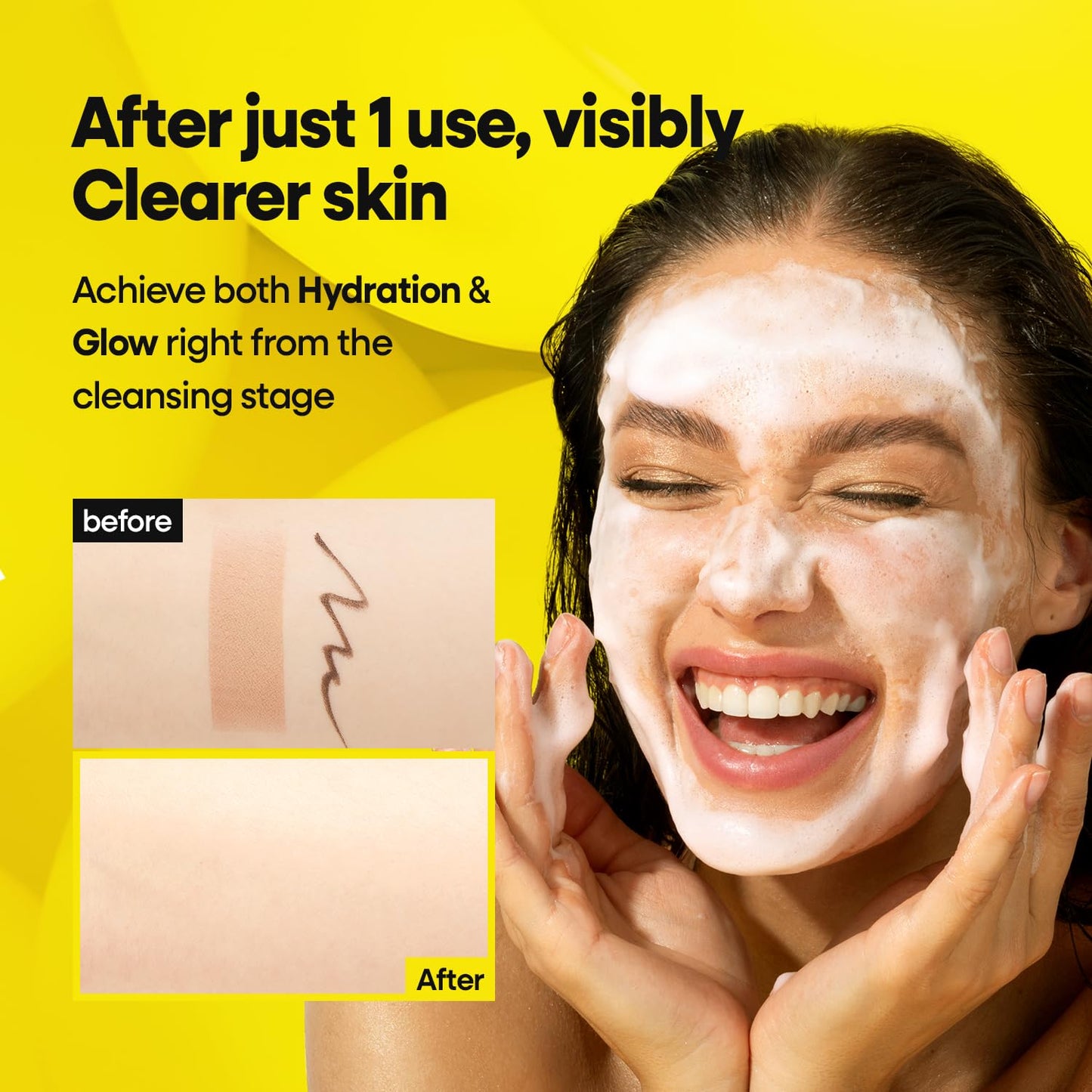 Nature Republic Vitapair C Glow Facial Cleanser | Mild Vitamin Face Wash, Hydrating, Refreshes Skin, Gentle Natural Cleanser, Daily Makeup Remover, Nighttime Foaming, 150ml / 5.07 fl oz