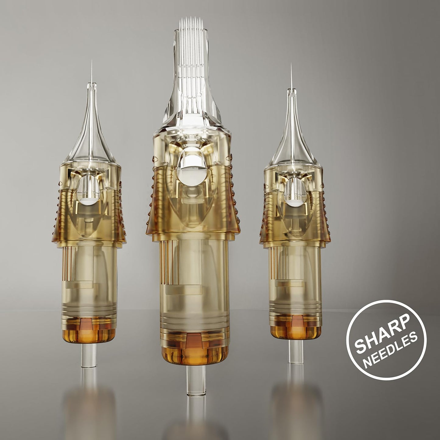 PEPAX Lance Tattoo Needles Cartridge 1015CML - 20Pcs Tattoo Cartridge Needle #10 Bugpin 15 Curved Magnum Tattoo Cartridge Diameter 0.30mm Long Taper 5.0mm Safety Membrane Makeup Machine