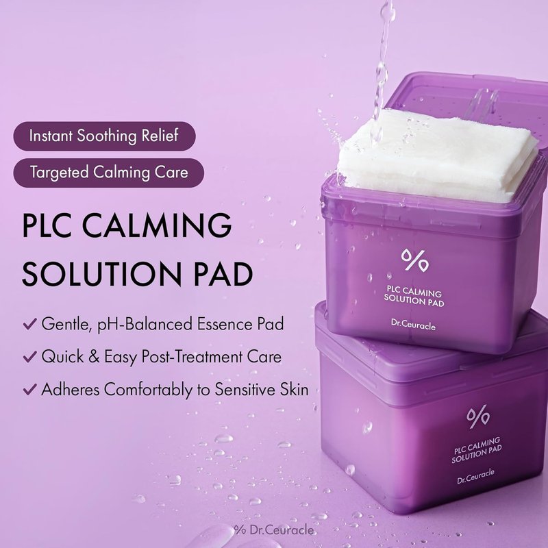 Dr.Ceuracle PLC Calming Solution Pads - Soothing Toner for Sensitive Skin | 130 Count