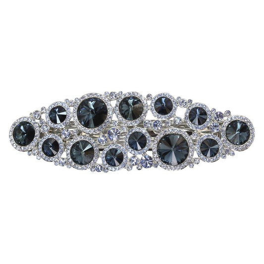 Faship Gorgeous Navy Blue Premium Rhinestone Crystal Hair Barrette Clip