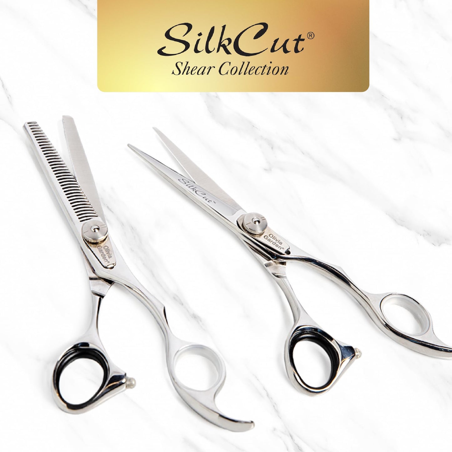 Olivia Garden SilkCut Professional Hairdressing Shear and Thinner Case (5.75" shear and 6" thinner)