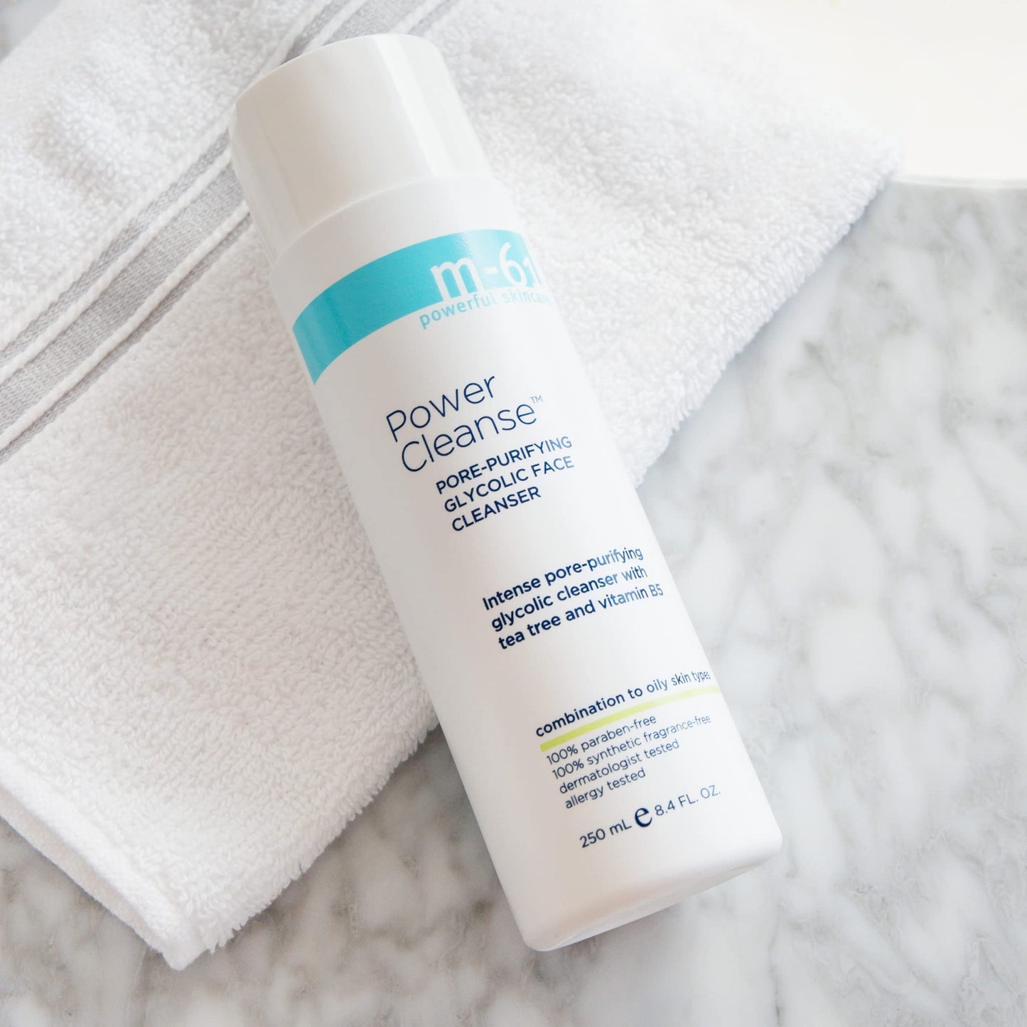 m-61 Power Cleanse | Pore-Purifying Glycolic Cleanser with Tea Tree And Vitamin B5. For Combination to Oily Skin. Dermatologist and Allergy Tested, 8.4 Fl Oz