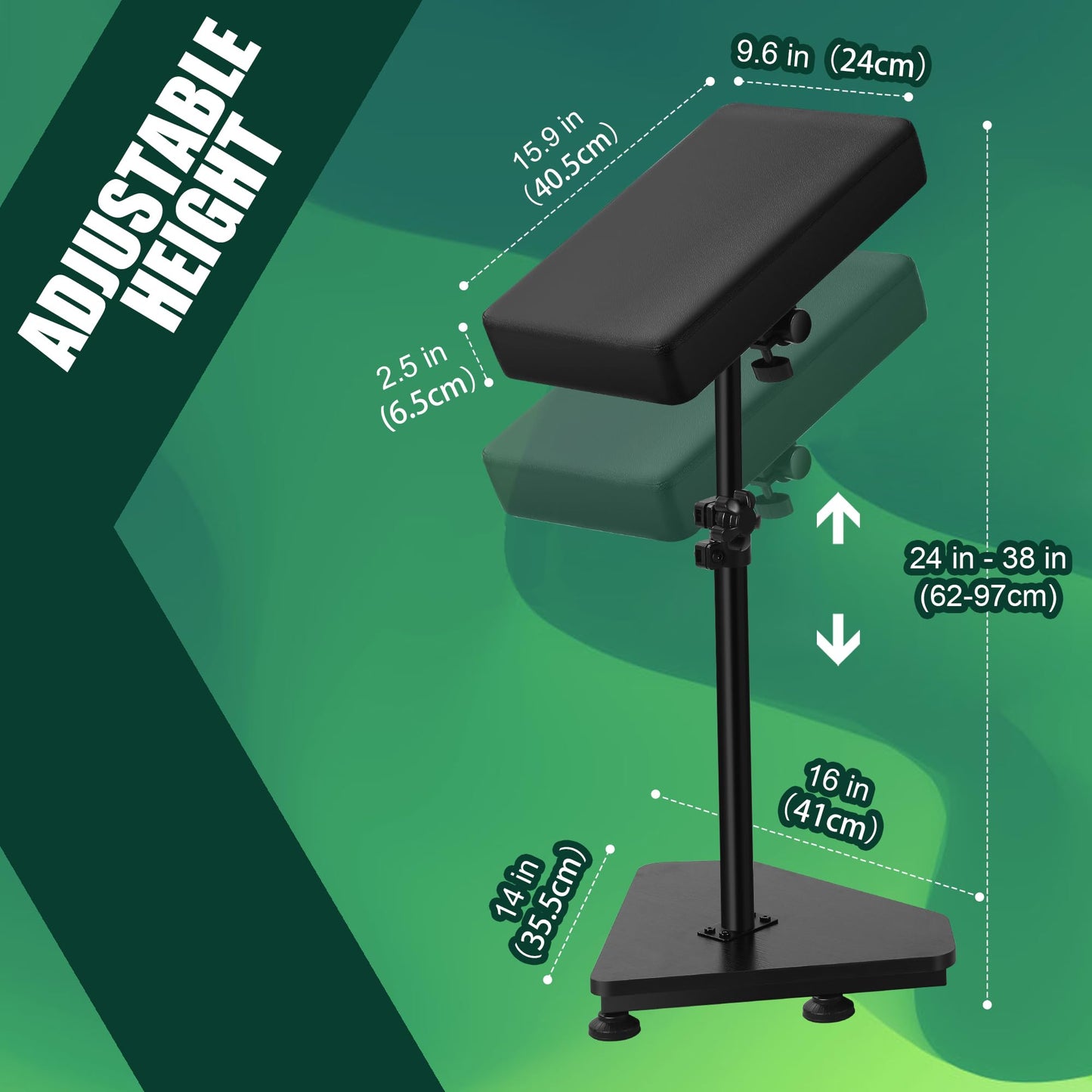 BARBALLTattoo Arm Rest with Adjustable Height, Tattoo Armrest for client,180°ratationThickened Soft Sponge Pad for Tattoo Studio
