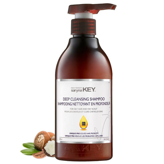 Saryna Key Deep Cleansing Shampoo for Oily Hair and Oily Scalp (300ml/10.14oz) - pH-Balanced - Paraben & Phthalate-Free - Color-Safe