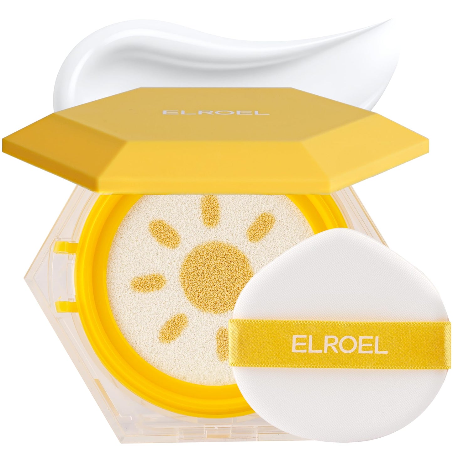 ELROEL Pang Pang Big Sun Cushion Plus - Broad Spectrum SPF 50 Face Sunscreen with 72-Hour Hydration & Cooling Effect - Sweat, Sand, Dirt & Water-Resistant - Hypoallergenic Korean Skin Care 0.88 oz