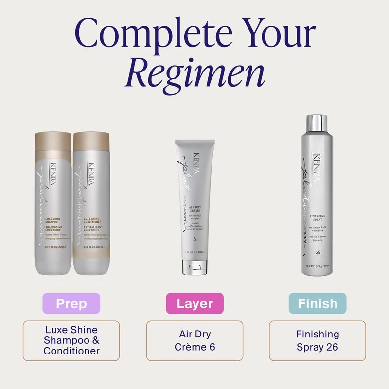 Kenra Professional Platinum Air Dry Crème 6 | Time-Saving Air Styler | Enhances Natural Body | Tames Frizz With Delicate Hold | Natural, Product Free Finish | All Hair Types | 5 fl. Oz