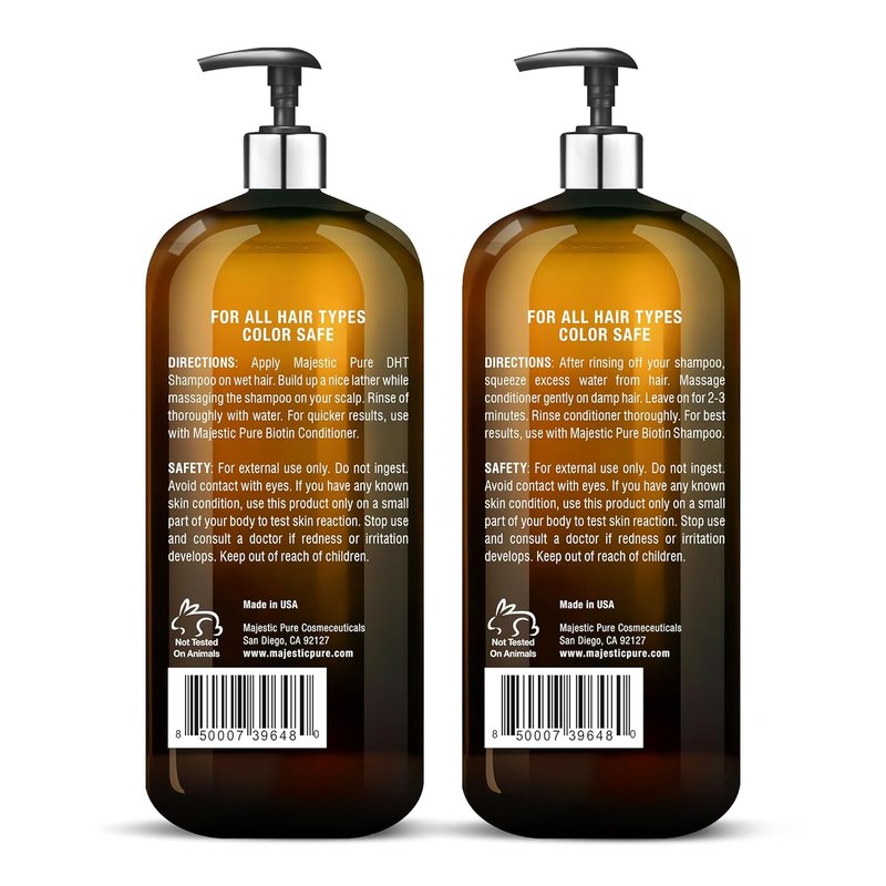 Biotin Shampoo and Conditioner Set - DHT Blocker Complex for Healthy Hair | 16 fl oz Each, Sulfate Free