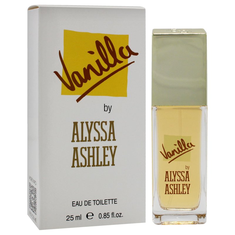 Alyssa Ashley Vanilla - Mini Perfumes for Women - Vanilla Fragrance with White Flowers and White Rose Petals - 0.85 oz EDT Spray