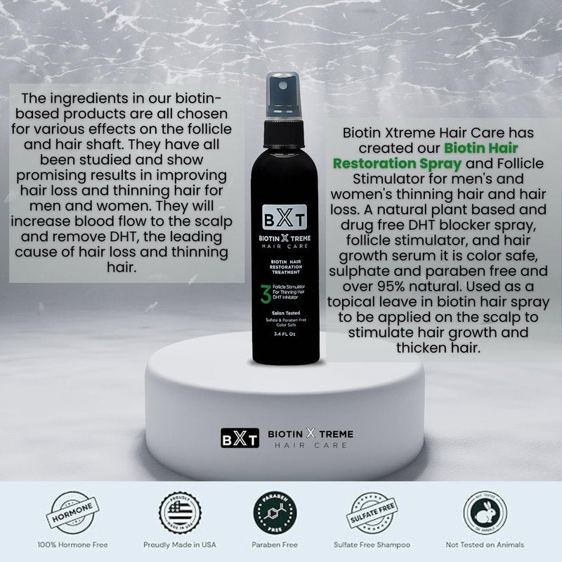 Biotin Xtreme Biotin Hair Restoration Spray and Hair Growth Serum